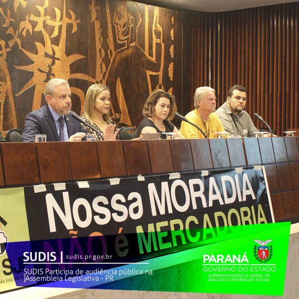 SUDIS participa de audiência pública na Assembleia Legislativa.