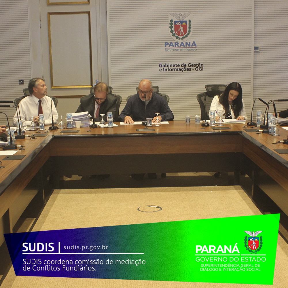 SUDIS coordena comissão de mediação de Conflitos Fundiários.