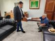 O superintendente Roland Rutyna, em reunião com Darlan Scalco, chefe de gabinete do Governador Ratinho Junior.