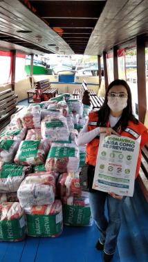 GT de Povos e Comunidades Tradicionais com ajuda de SGAS entrega 200 cestas básicas a comunidade da Ilha do Mel   