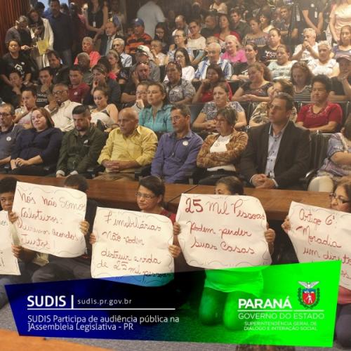 SUDIS participa de audiência pública na Assembleia Legislativa.