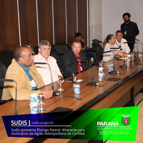 SUDIS apresenta Diálogo Paraná Itinerante para Municípios da Região Metropolitana de Curitiba.