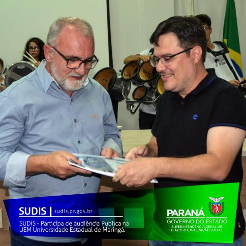 SUDIS - Participa de audiência Publica na UEM Universidade Estadual de Maringá.