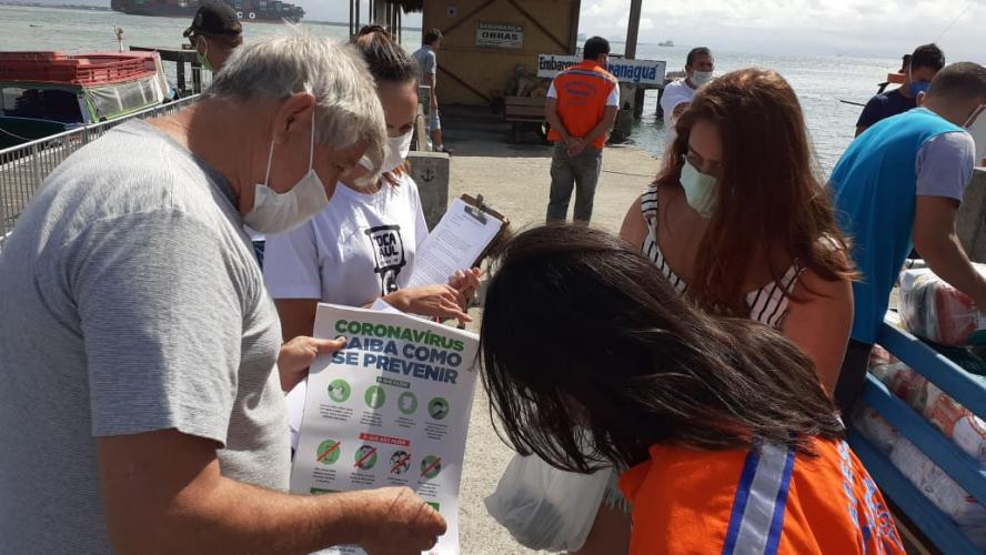 GT de Povos e Comunidades Tradicionais com ajuda de SGAS entrega 200 cestas básicas a comunidade da Ilha do Mel