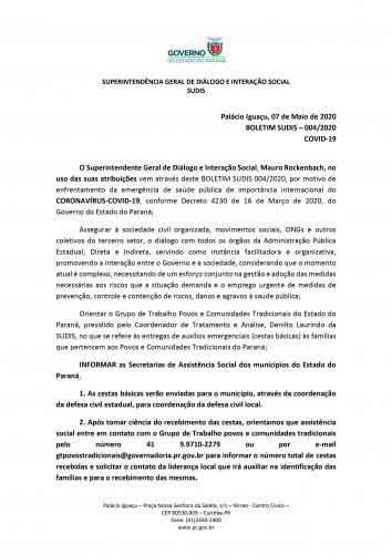 Boletim SUDIS 04