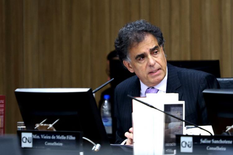 Conselheiro Min. Vieira de Mello Filho na 10ª Sessão Ordinária de 2023 do CNJ. Foto: Rômulo Serpa/Ag. CNJ.