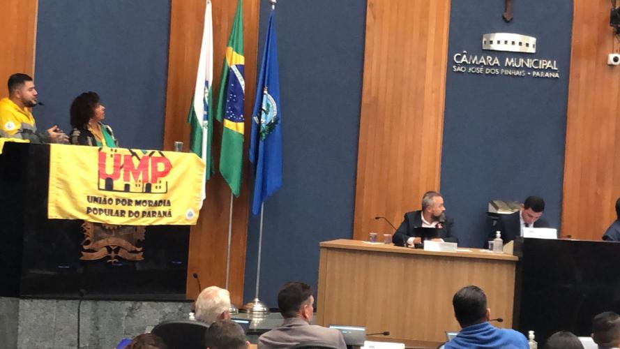 Movimento Social por moradia, apresenta projeto Minha Casa Minha Vida - Entidades na Câmara municipal de São José Dos Pinhais.