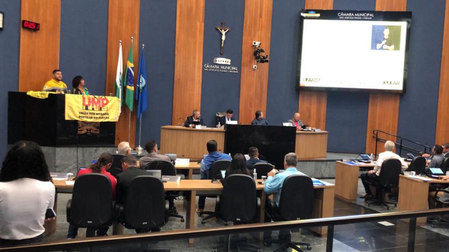 Movimento Social por moradia, apresenta projeto Minha Casa Minha Vida - Entidades na Câmara municipal de São José Dos Pinhais.