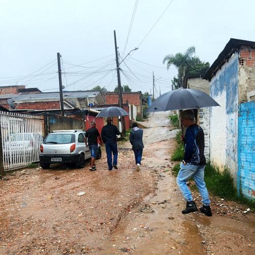 SUDIS realizaram uma visita na Comunidade Jardim Califórnia, localizada no bairro Tatuquara, em Curitiba