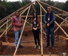 Bioconstrução - memorial etnias na aldeia indígena Rio das Cobras em Nova Laranjeiras.