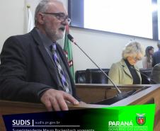 Superintendente Mauro Rockenbach apresenta SUDIS à Câmara de Vereadores de Curitiba.