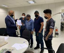 O assessor de Gabinete Saul Dorval representando o Superintendente Mauro Rockenbach recebeu lideranças indígenas do município de Tamaraná-PR,