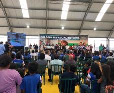 SUDIS acompanha a inauguração das novas estruturas do Colégio Estadual Indígena Cacique Gregório Kaekchot, de Manoel Ribas.