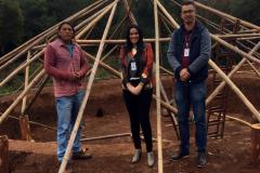 Bioconstrução - memorial etnias na aldeia indígena Rio das Cobras em Nova Laranjeiras.