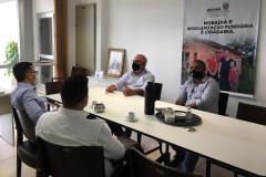 Mauro Rockenbach recebe o vereador Pastor Marciano Alves.