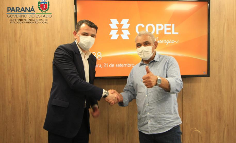 Prefeito Ulisses de Souza de Nova Aliança do Ivai, visita a Copel