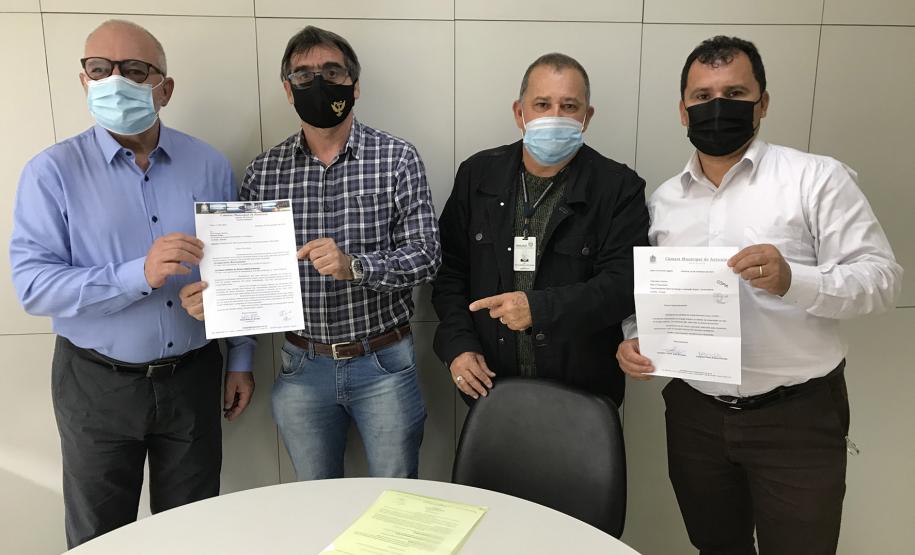 O Superintendente Mauro Rockenbach recebe vereadores de Antonina