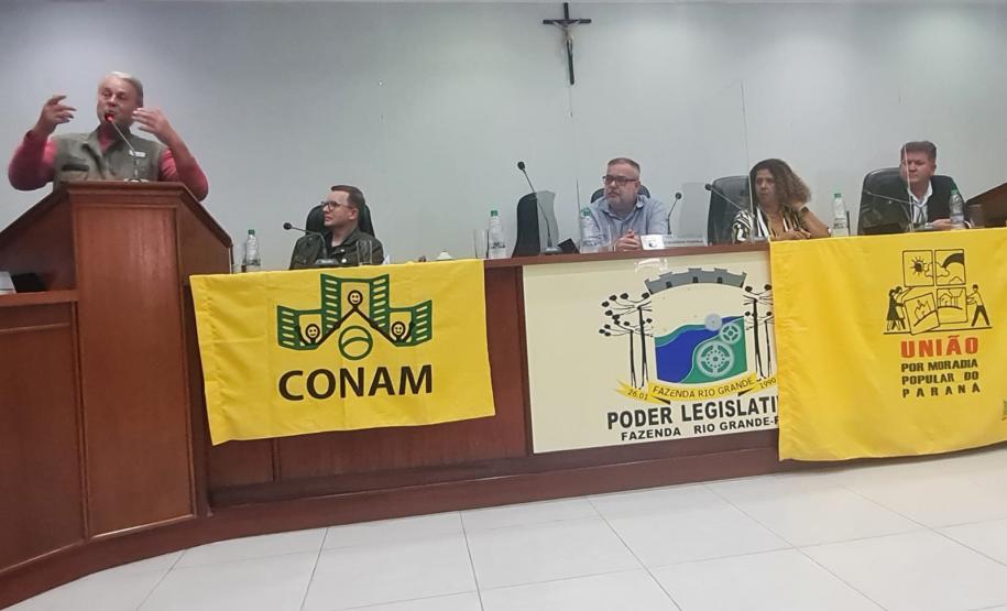 UDIS realiza audiência pública sobre PL de autogestão em moradia na Câmara municipal de Fazenda Rio Grande.