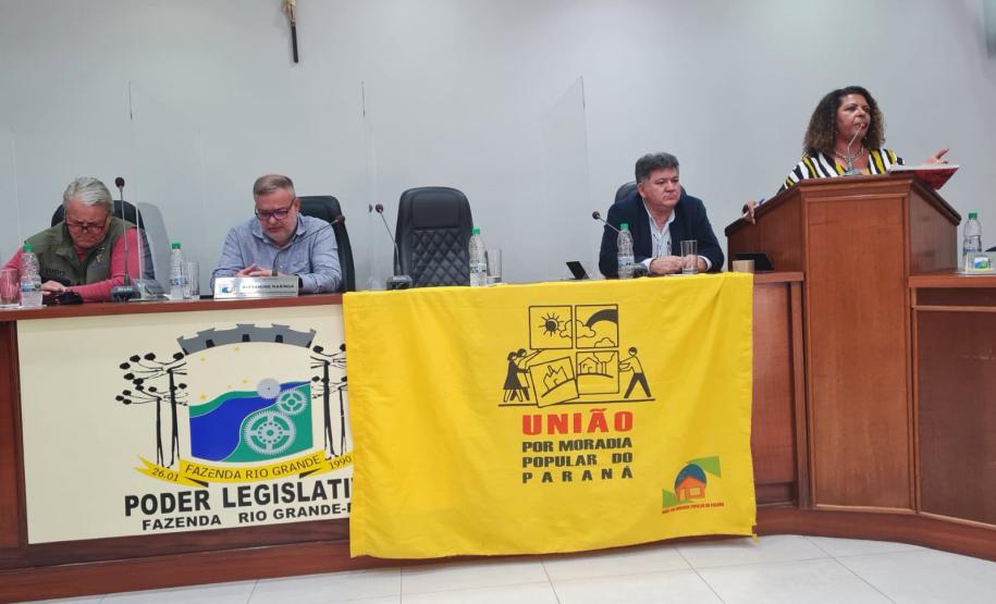 UDIS realiza audiência pública sobre PL de autogestão em moradia na Câmara municipal de Fazenda Rio Grande.