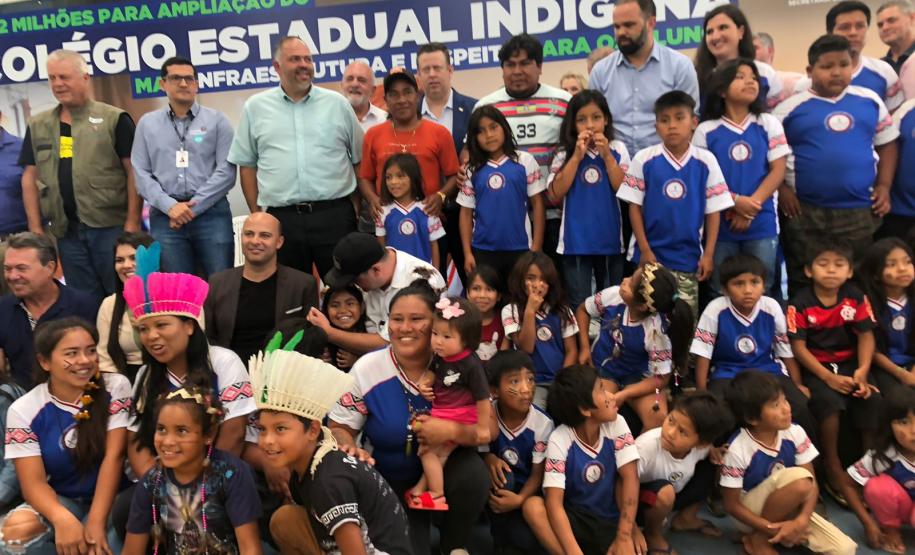 SUDIS acompanha a inauguração das novas estruturas do Colégio Estadual Indígena Cacique Gregório Kaekchot, de Manoel Ribas.