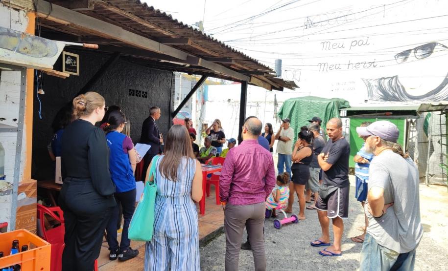 SUDIS em uma visita técnica com CSF-TJPR, no bairro Capão Raso, em Curitiba.